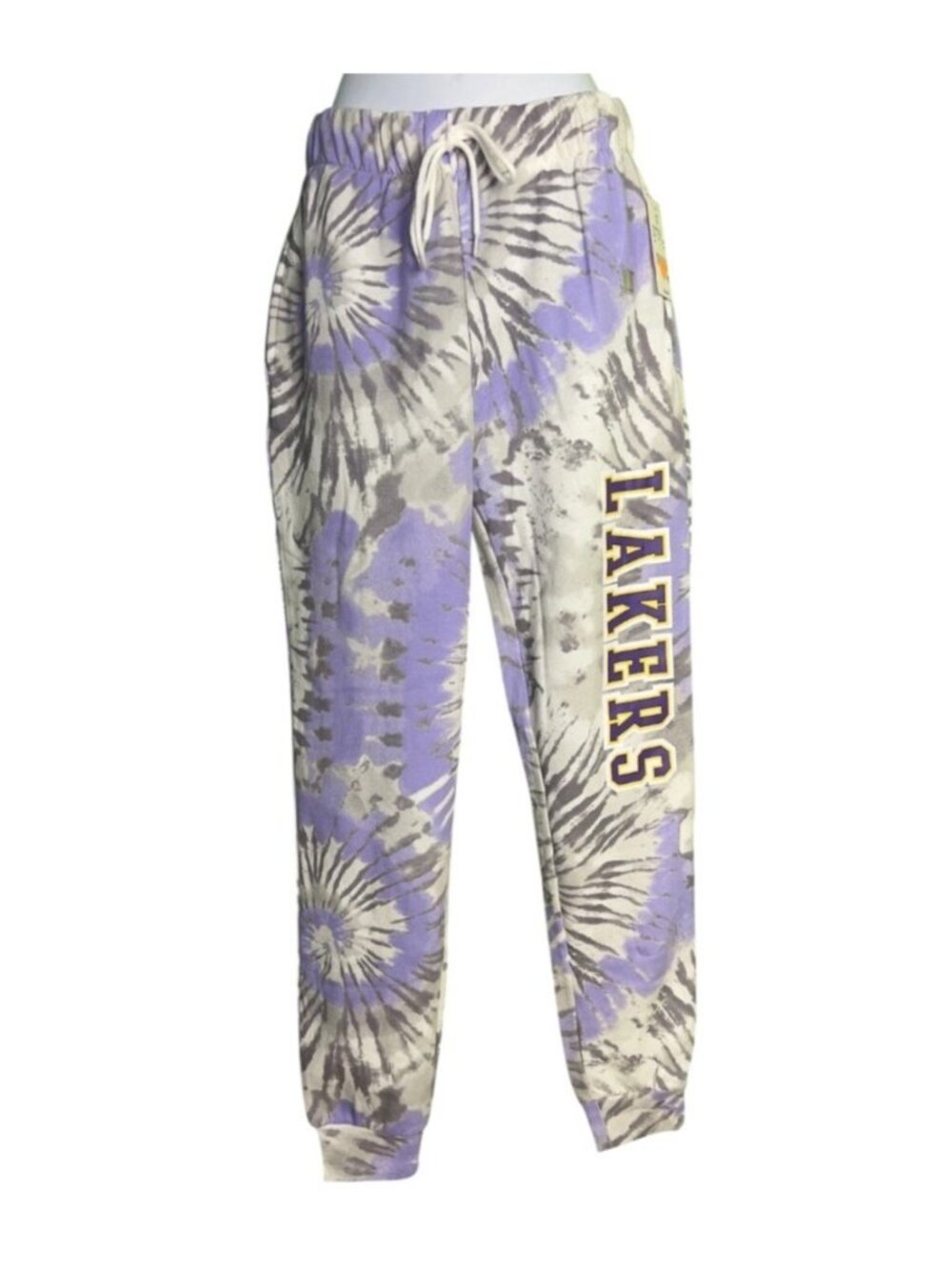 NBA LA Lakers Tie Dye Sweatpants Womens Medium Purple White Joggers